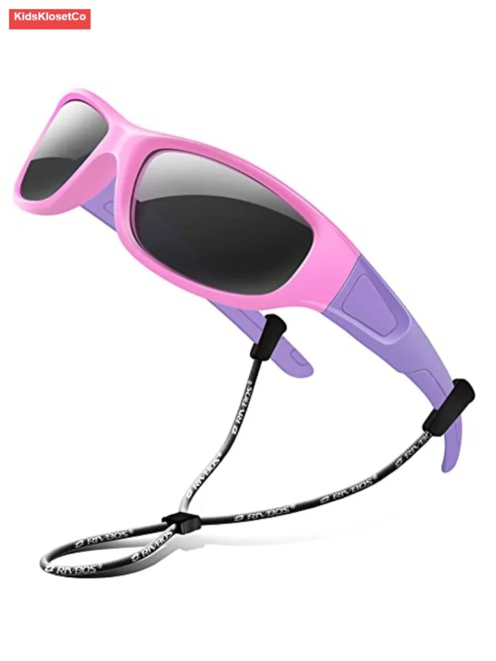 Kids Polarized UV Protection Flexible Rubber Sunglasses with Strap